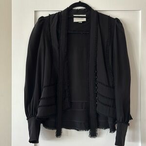Alexis-(XS)Black 100% Silk Blouse